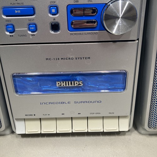 Philips MC-128 LEGGERE DESCRIZIONE FM Radio Nastro Cassetta Lettore CD Micro System - Foto 7 di 15