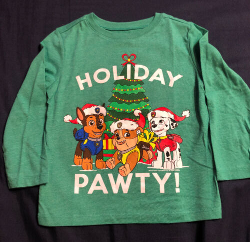 Download PAW PATROL CHRISTMAS GREEN LONG SLEEVE 2T OLD NAVY T SHIRT ...