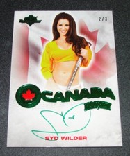 2014 Benchwarmer SYD WILDER Hockey #22 O Canada Green Foil Auto/3 PIRANHACONDA