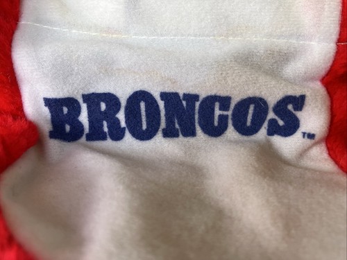 DENVER BRONCOS Plush Reindeer Football Helmet 22" Vintage Christmas Stocking - Picture 2 of 10