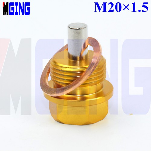 Motor Magnético M20 X 1.5 Sartén de Aceite Tapón de Drenaje Kit Cubierta Lavadora Trituradora Dorada - Imagen 2 de 5
