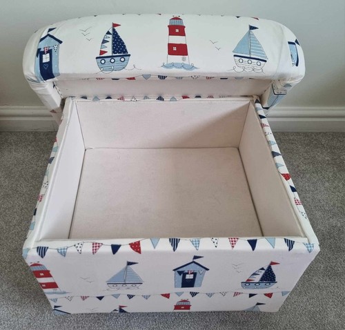Storage Footstools in Various Fabrics Laura Ashley Pouffe Footstall Designer New - Picture 163 of 172