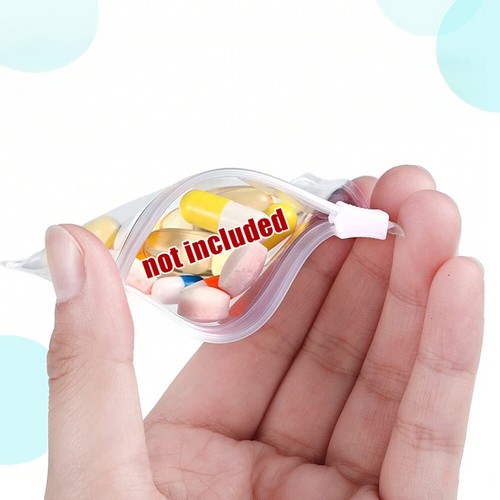 5x Pill Pouch Bag Zippered Reusable Pill Bag Clear EVA Pill Bag Self Sealing Bag - Picture 5 of 9