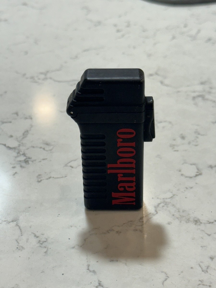 Vintage Marlboro Cigarette Flip Top Butane Lighter Black | eBay