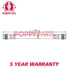 Fits Renault Clio Scenic Megane + Other Models Brake Hose Rear Inner Poppy
