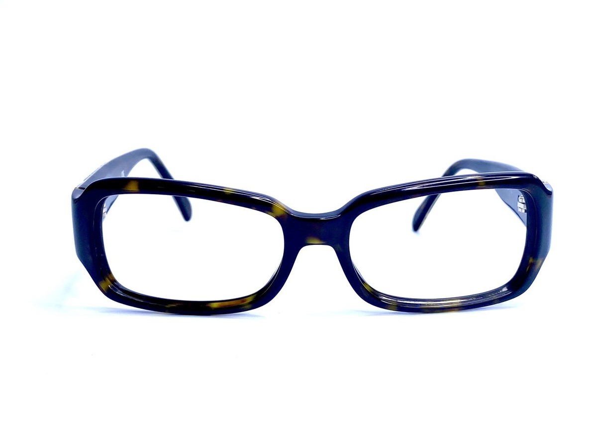 Kate Spade Tortoise Lucite Rectangle Glasses Floral Temples 