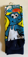 NEW  THE SMURFS  "SMURFETTE" 1 PAIR CREW SOCKS  SHOE SIZE: 6-12  HYP