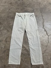 Vintage Levis 501 Jeans Mens 36x32 Gray 90s Straight Denim Button Fly
