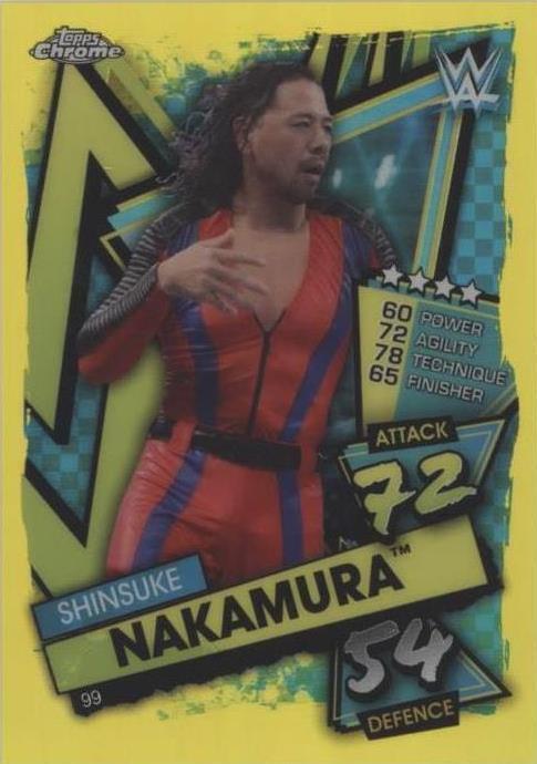 2021 Topps Chrome WWE Slam Attax - Shinsuke Nakamura #99 Yellow