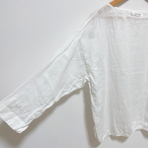 ARTE POVERA Japan Bluse 100% Leinen weiß Gr. XS Relaxed Natur Veritecoeur - Bild 6 von 12