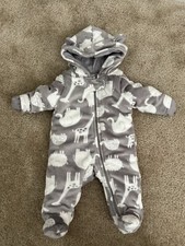 Baby Deedee Medium Size 0-3 Months Gray Sleep Nest Fleece Wearable Blanket