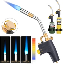 Trigger Start Mapp Gas Torch High Intensity Propane Torch Welding Kit w/ Nozzle
