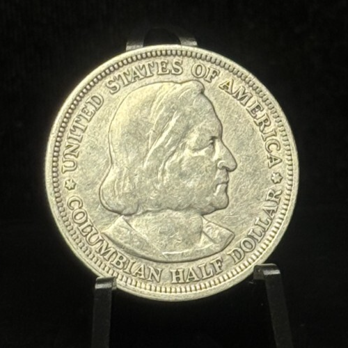 1893 - Columbian Expo Silver Half Dollar 50C Commemorative Coin -2