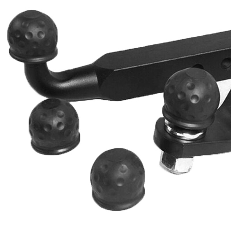 Universal 50mm Black Tow Bar Ball Cover Cap Towing Hitch Caravan