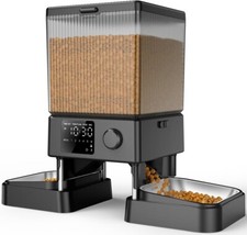 Oneisall Automatic Cat Feeder For 2 Cats 20 cups/5L, Automatic Food Dispenser