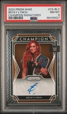 2022 PANINI PRIZM WWE CHAMPION SIGNATURES CS-BLY BECKY LYNCH PSA 8