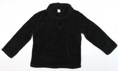 TG Damen Pullover schwarz hochgeschlossen Polyestermischung Größe M