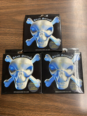 LOT of 3 Skull Strings 9-42 extra light electric GUITAR strings new