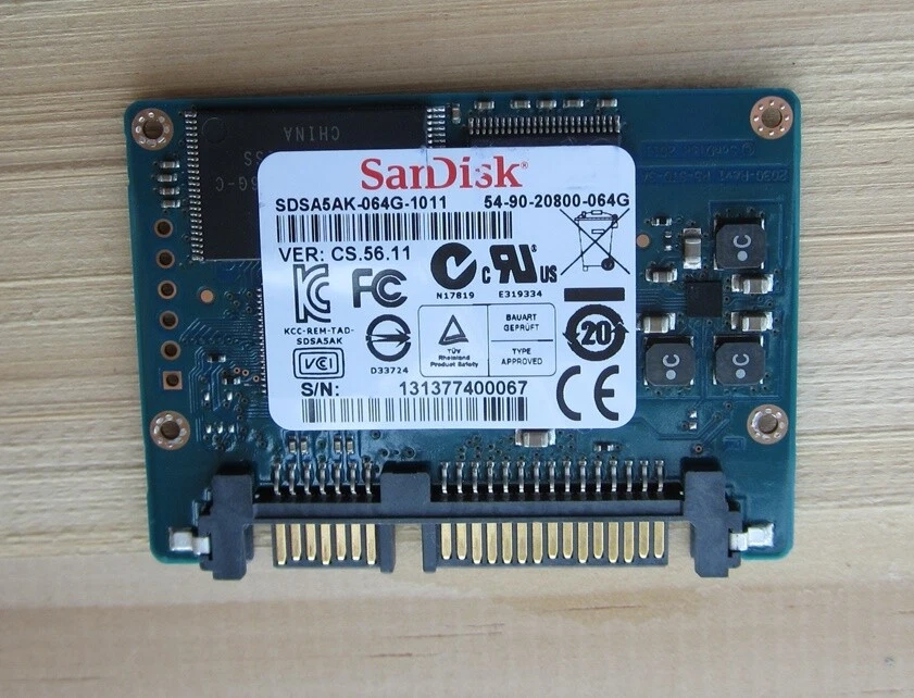 64GB SanDisk Half Slim SATA III 6Gbps SSD Solid State Disk SD6SA1M-064G