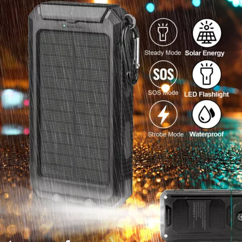 Super Solar Power Bank Charger USB Portable Charger Power Bank For Cell Phone - Picture 6 of 26