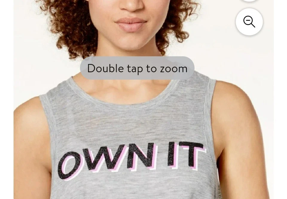 Camiseta sin mangas activa para niños Material Girl OWN IT Foto 2 de 2