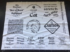 Block Party Studios Inc Fabric CAT  Themed Slogans For Cutting Out Projects Art