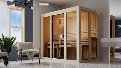 Sauna 230V Saunakabine Heimsauna Innensauna IRAVA 3 mehrere Varianten Karibu