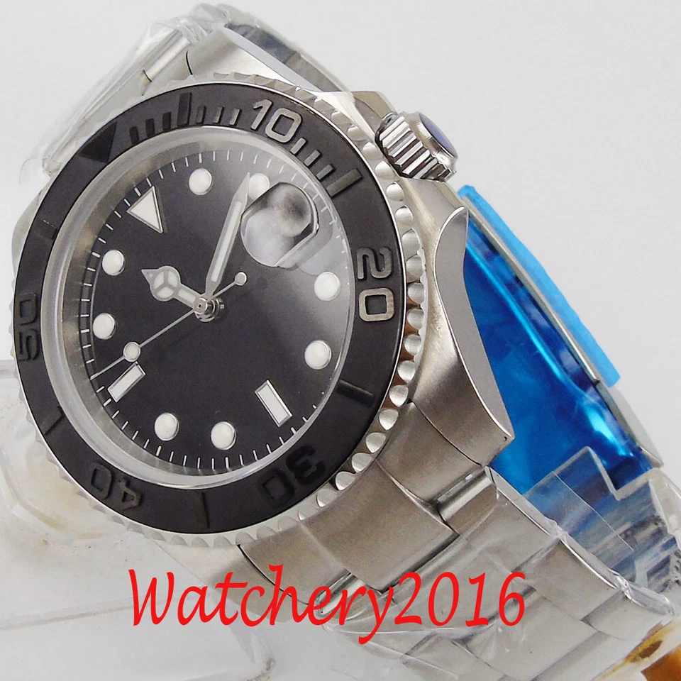NH35 Automatic Men's Watch Sapphire Glass Black Dial Date Oyster Bracelet 40mm - Image 3 of 4