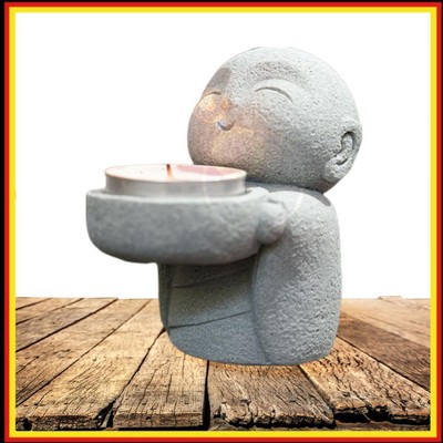 Buddha Sculptures Candle Holder Resin Buddha Statues Praying Sculptures Ornament