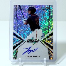 Logan Wyatt 2019 Leaf Flash On-Card Auto Silver BA-LW1 San Francisco Giants 