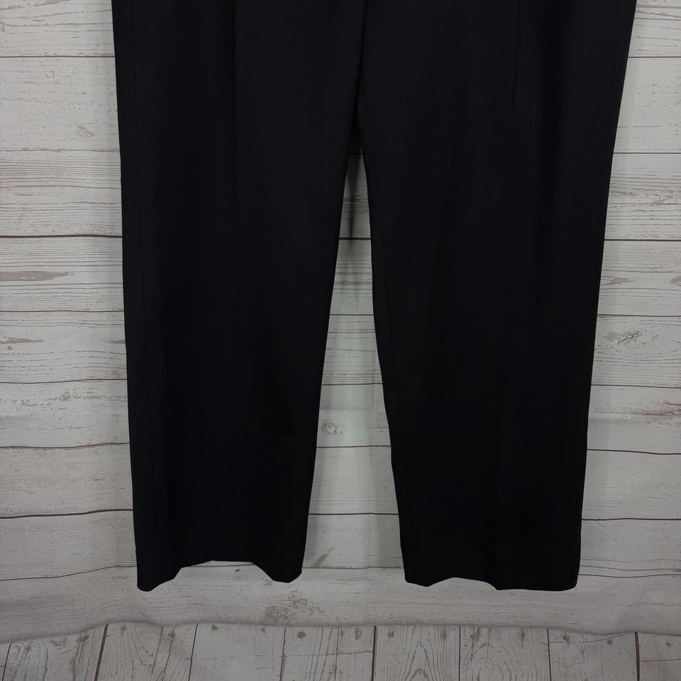 J. Crew Collection Essential Straight Leg Pants Size 12P Black Pleated BV172 - Image 4 of 4