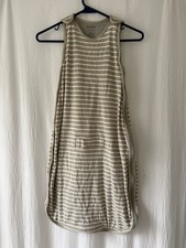 Woolino Sleep Sack 2-24 Months Grey/White Stripe Cotton Wool