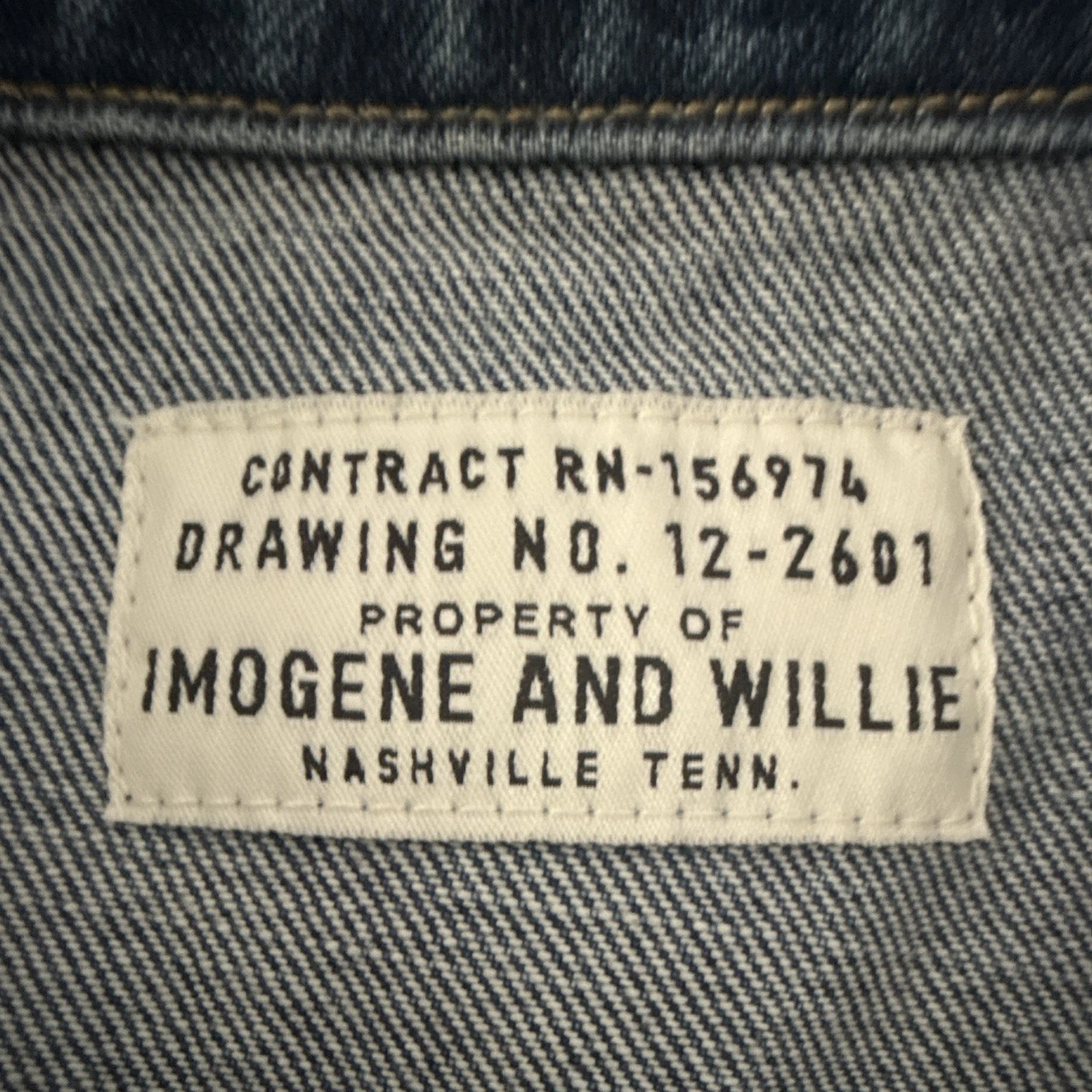 Men’s Imogene and Willie Blue Denim Jean Jacket Button Front. - product detail image 4