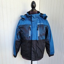 Free Country Electric Blue Black Zip Winter Coat Boy's Kids Hood M 10/12 