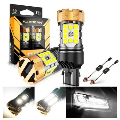 AUXBEAM No Hyper Flash 7443 7444NA LED Turn Signal Parking Light Red Amber White
