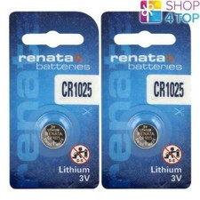 2 Renata Cr1025 Lithium Batteries 3V Button Cell Swiss Made New