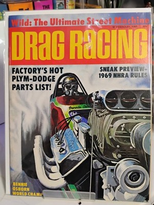 February 1969 Vintage Drag Racing Magazine Bagged And Boarded Nice!