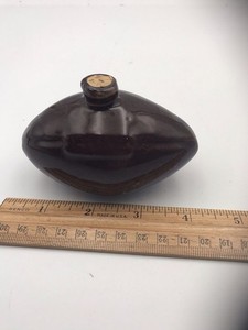 Indiana Uhl Pottery Miniature Football Spirit Flask