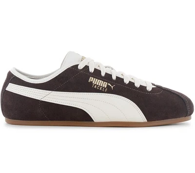Puma Tackle Hommes Baskets Sneakers Retro Marron 404456-11 Chaussures Basse NEU - Photo 1/4