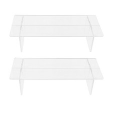 2 PCS Figures Riser Shelf Transparent Display Risers Clear Makeup Organizer