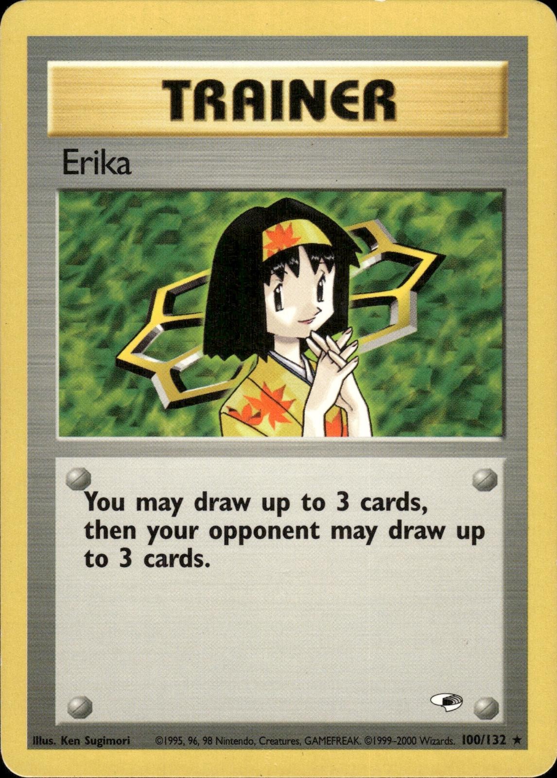 Pokemon Gym Heroes Rare Erika 100/132 - Near Mint (NM)