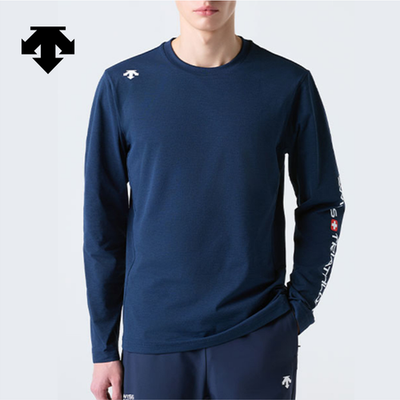 DESCENTE Swiss Triathlon Long-Sleeve T-Shirt NAVY ASIAN FIT | eBay