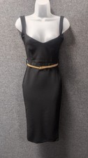 One Touch Bodycon Dress Black UK 10 RRP £30 LN151 DD 24