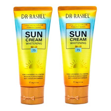 2x Dr Rashel Sunscreen SPF75 60g Hydrating Sun Cream for Face  Body