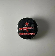 Under No Pretext Anti Fascist Marx 1.25" Button U001B125