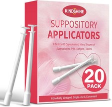 20 Pack Disposable Suppository Applicators for Women, Hygienic Individually Wrap