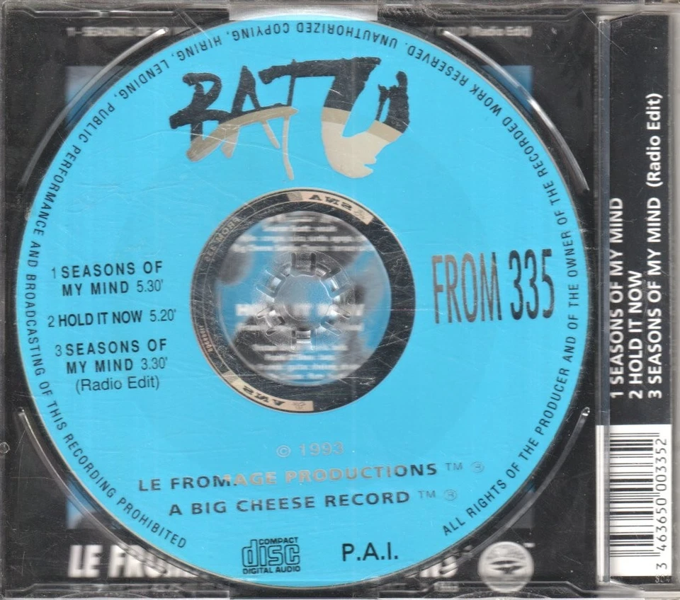 Batu Seasons Of My Mind CD Europa Big Cheese 1994 Single FR335 - Bild 2 von 2