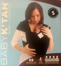 Baby K'Tan Baby Carrier Sling Black Size Small New
