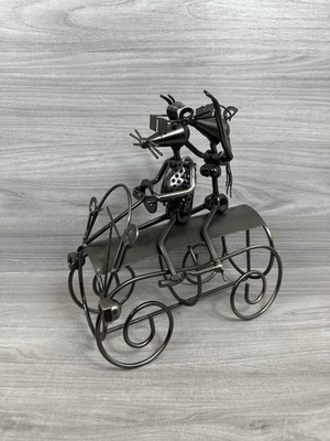 Handgefertigte Metallskulptur - Muttern & Schrauben Kunst Figur Ornament 9 Zoll Ratte Auto