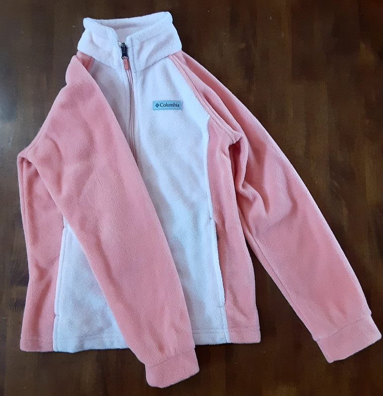 Girls Columbia Benton Springs Fleece, Size M, Faded Peach/Dusty Pink